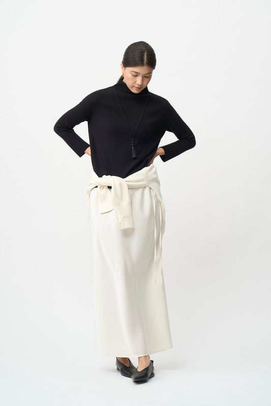 Bottle neck Knit - BLACK