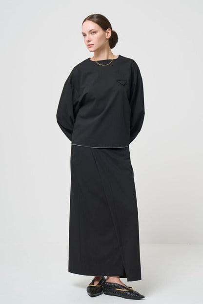 Mannish Pocket Tops - BLACK