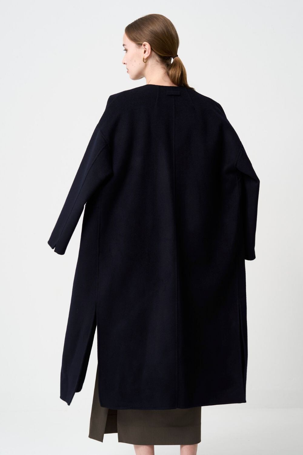 Wool River Tailored Coat - Dark Navy