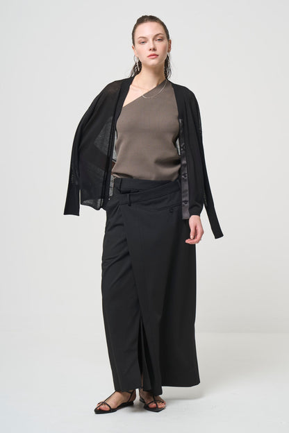 Minimal Shoulder Cutsew - SAND BEIGE