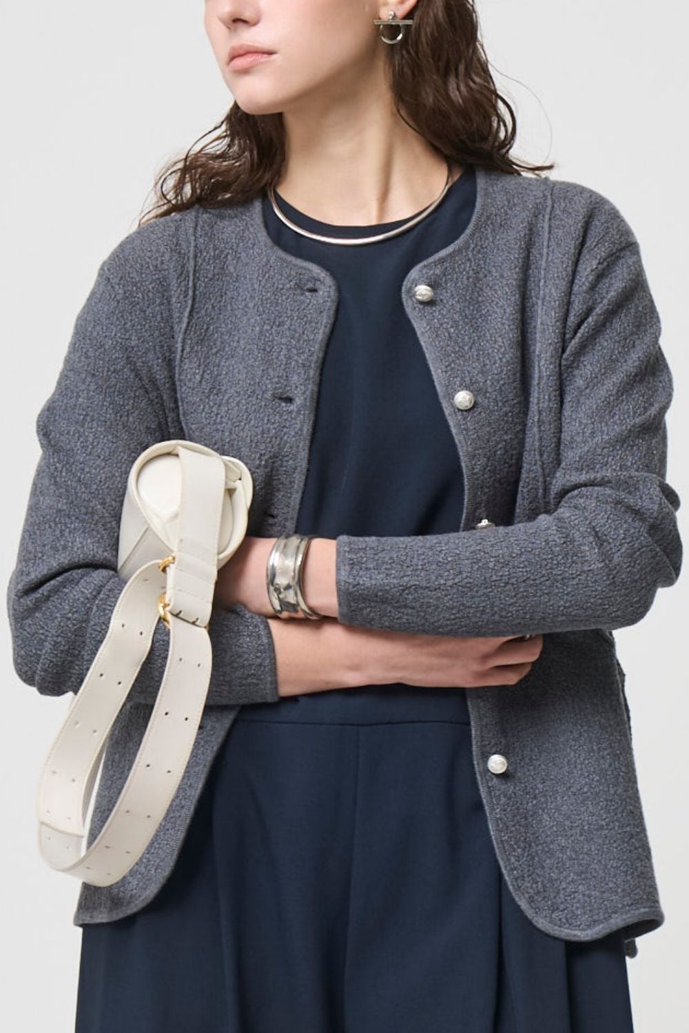 Relax Silk Jacket - GRAY – seven dot