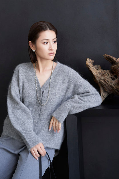 Shaggy Cardigan - GRAY