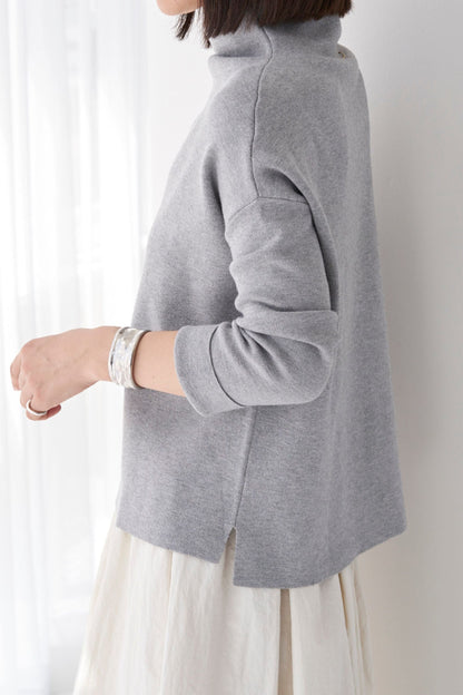 Bottle neck Knit - GRAY