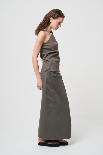 Minimal Shoulder Cutsew - SAND BEIGE