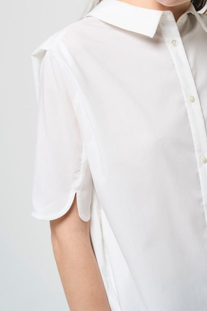 2way Collar Blouse - WHITE