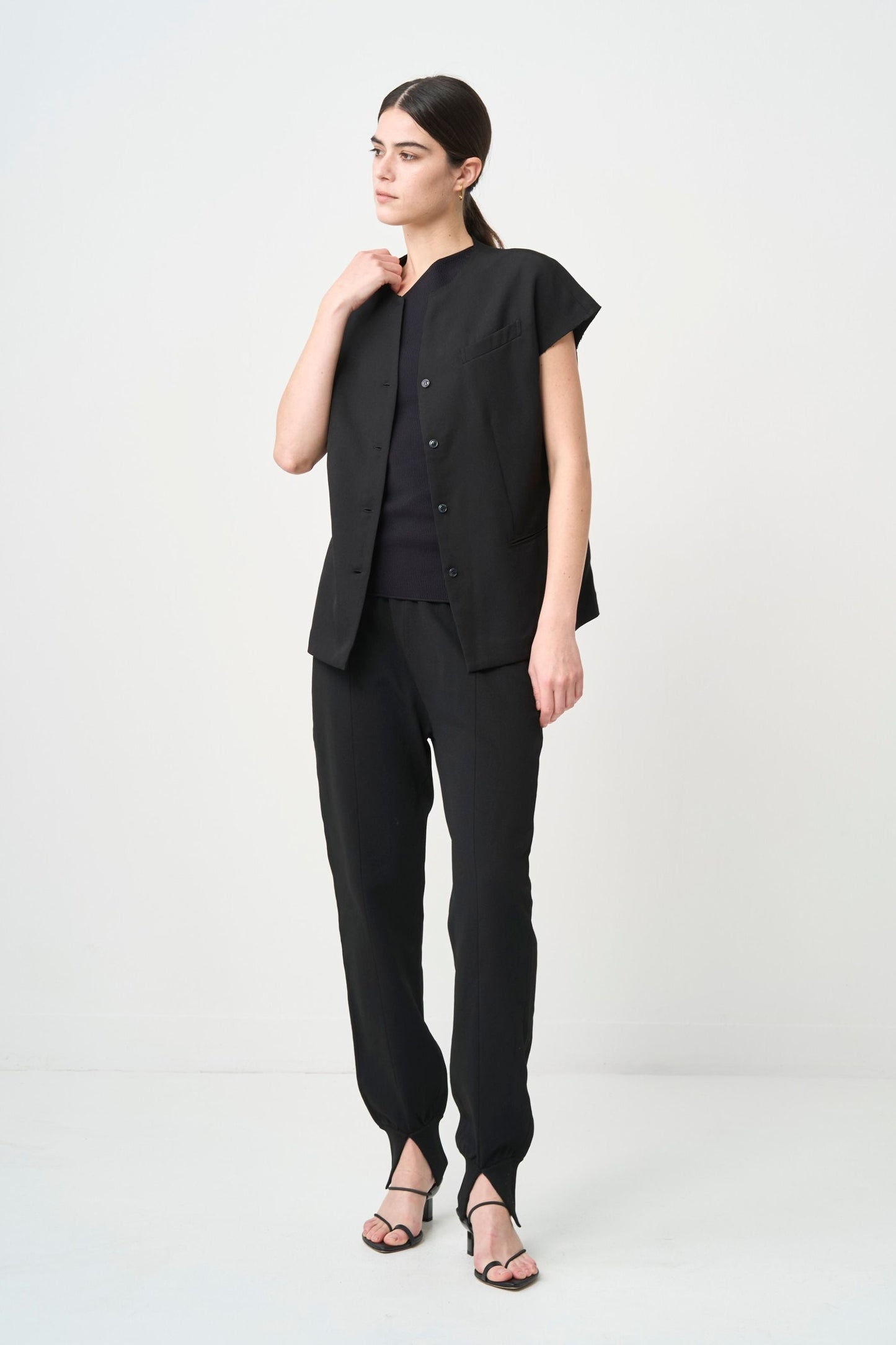 Short Sleeves Shirts Jacket - BLACK