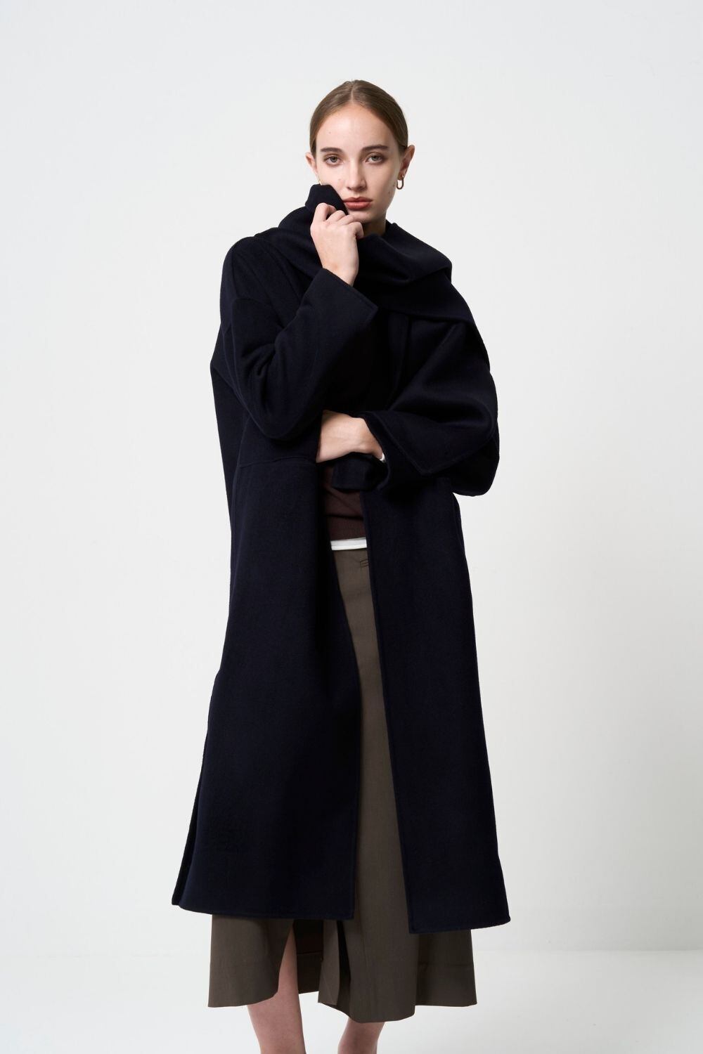 Wool River Tailored Coat - Dark Navy