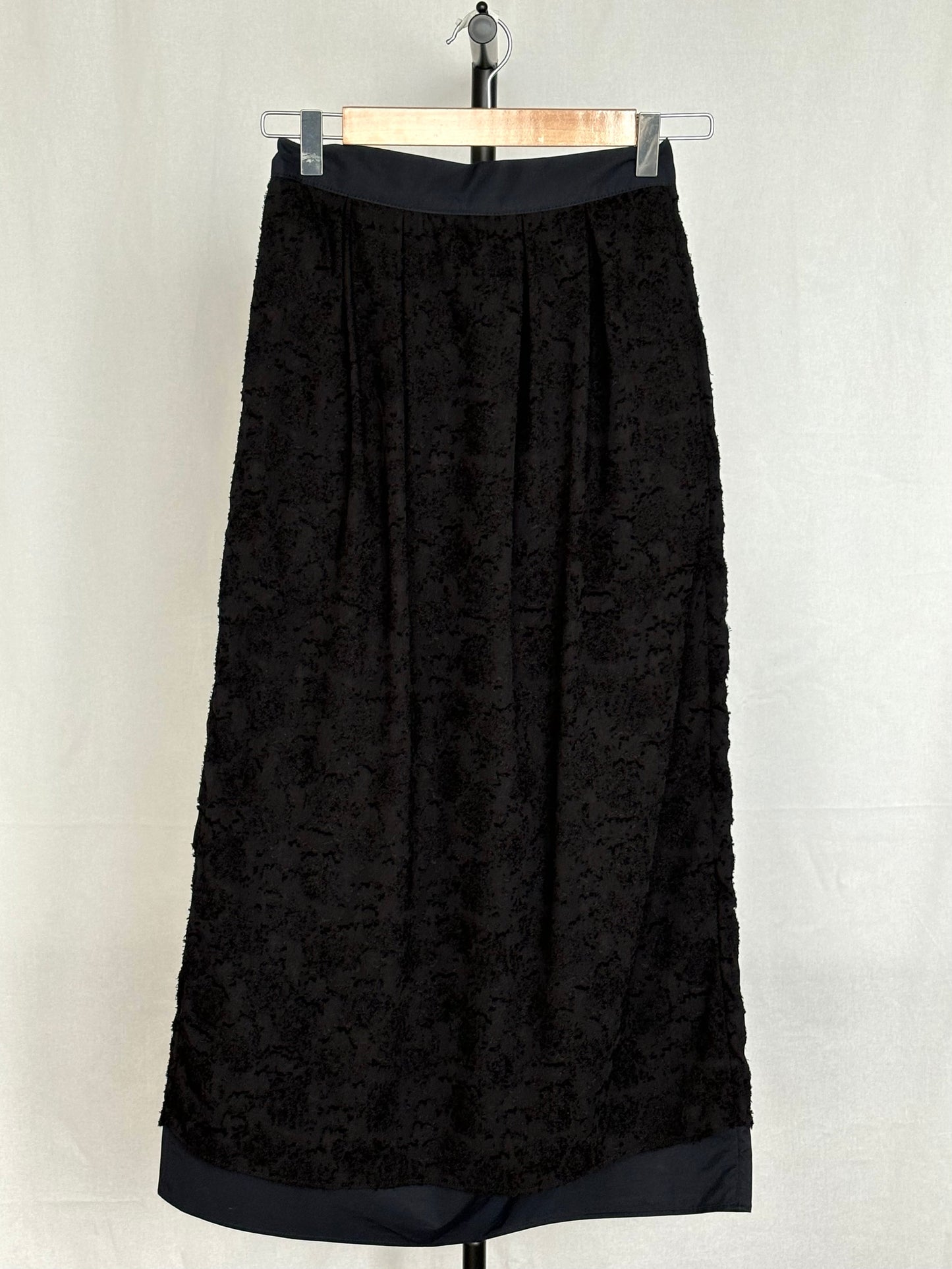 Rain Jacquard Skirt - BLACK