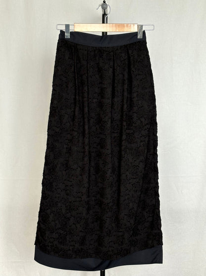 Rain Jacquard Skirt - BLACK