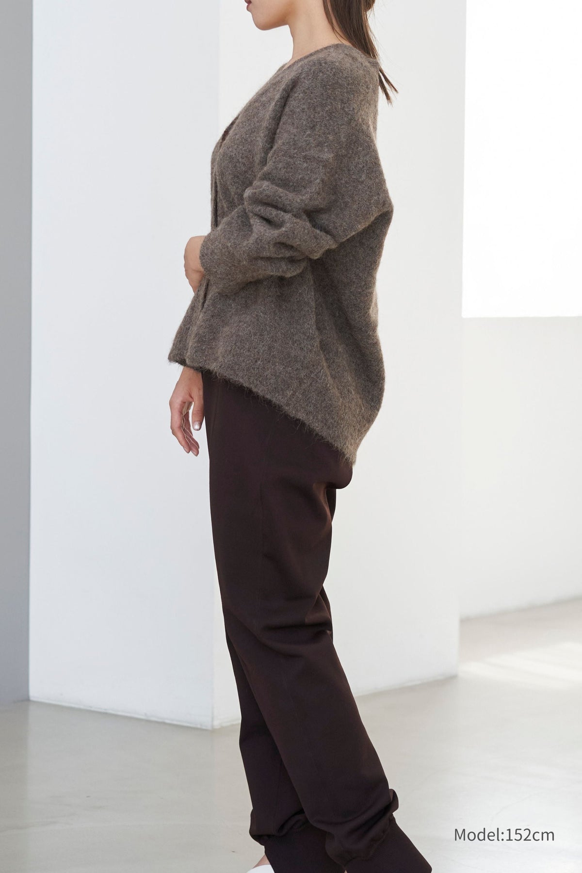 Shaggy Cardigan - BROWN