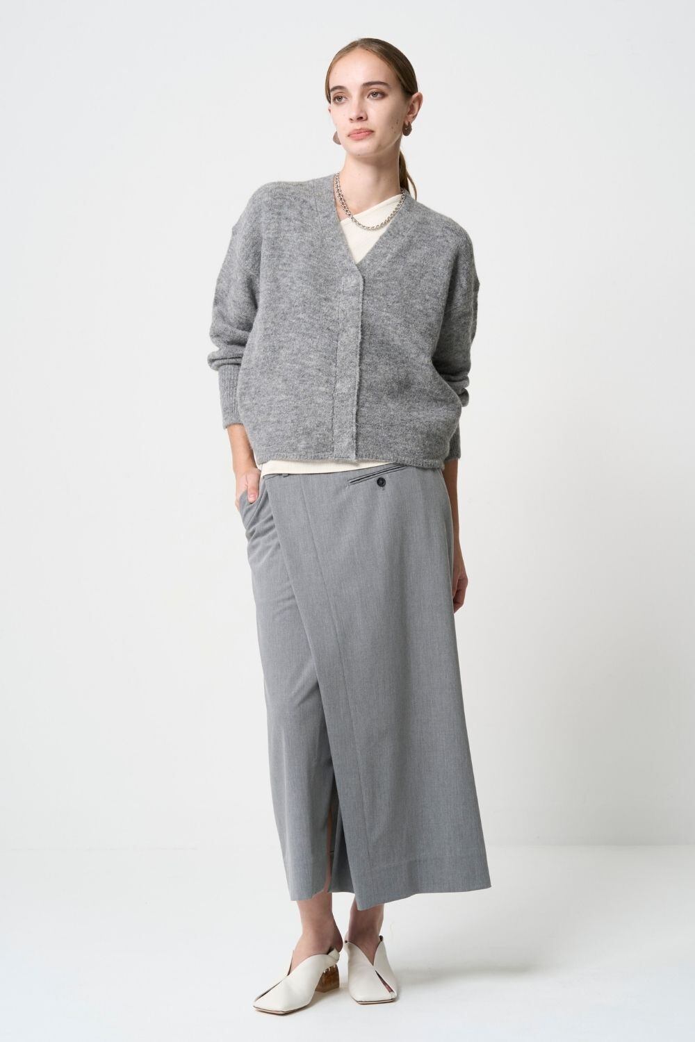 Shaggy Cardigan - GRAY