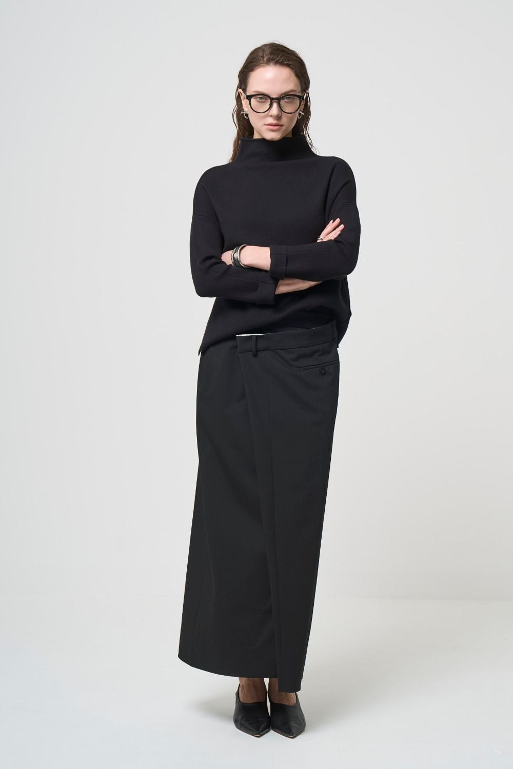 Odd Long Skirt - BLACK