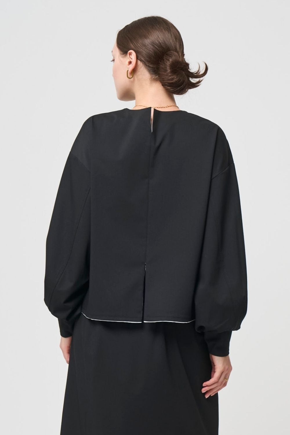 Mannish Pocket Tops - BLACK
