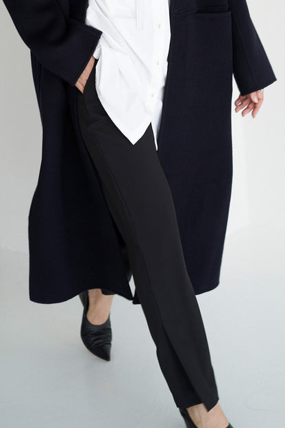 Wool River Tailored Coat - Dark Navy