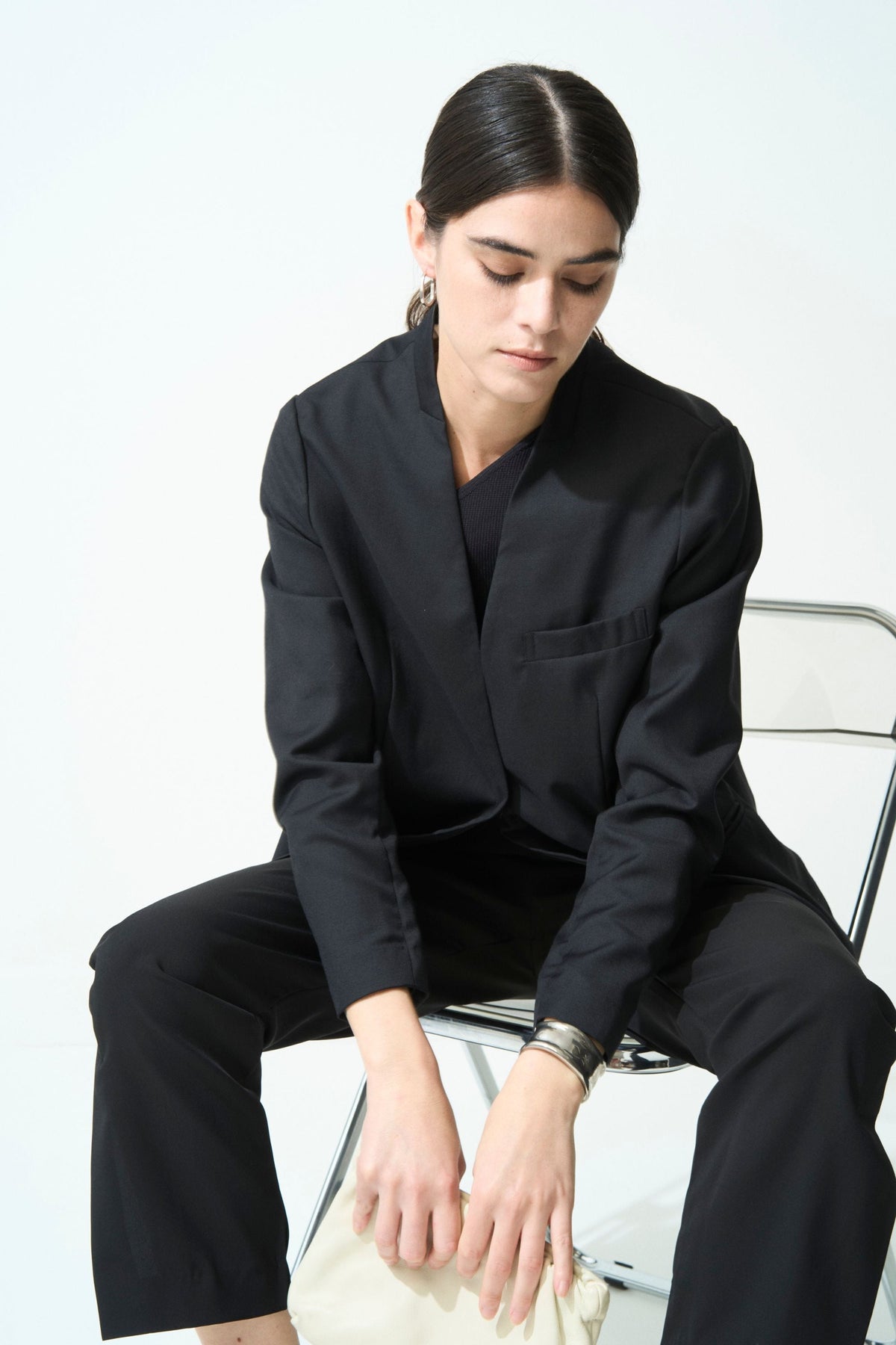 Mood Jacket No-Collar - BLACK