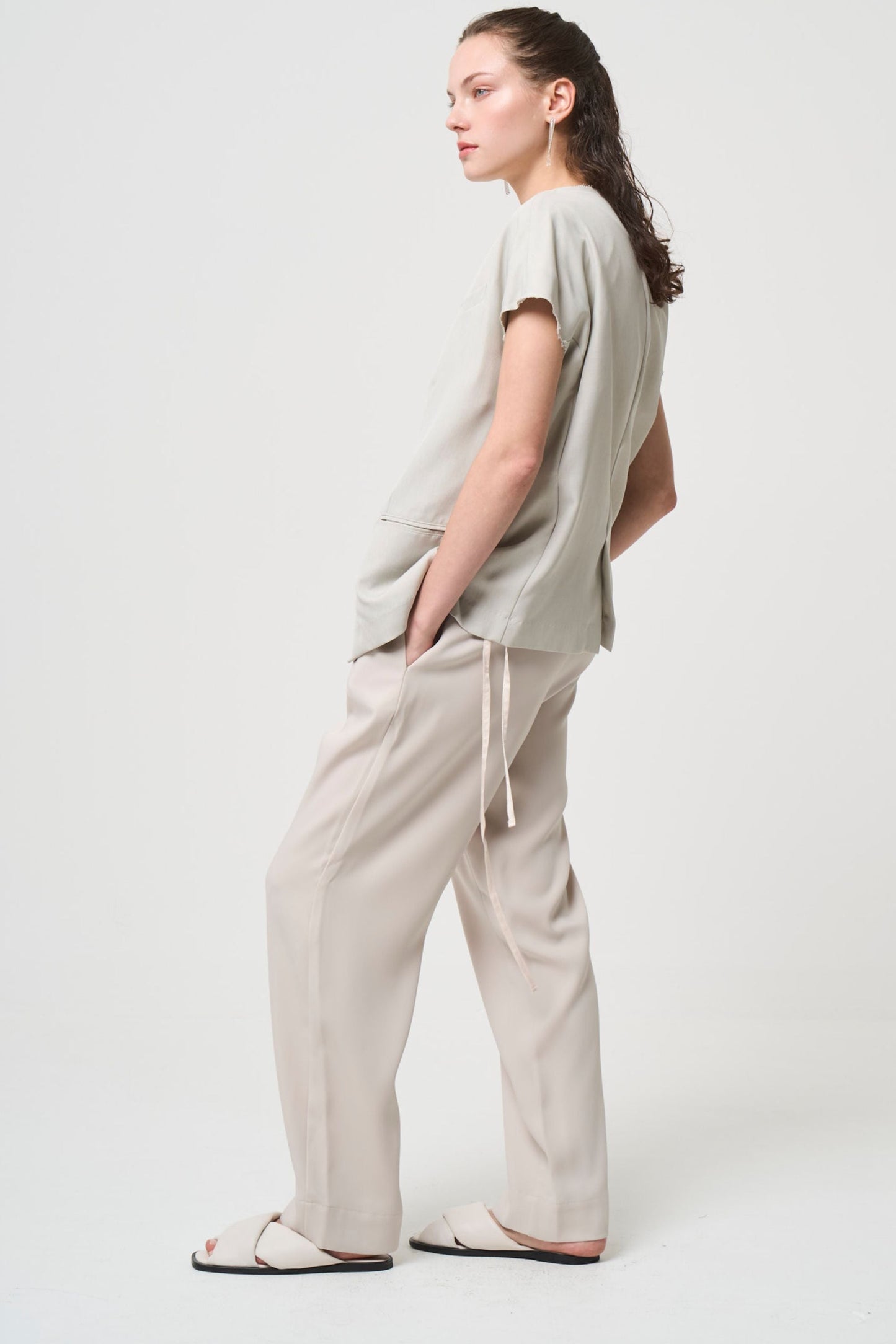Switching Relax Pants - WHITE