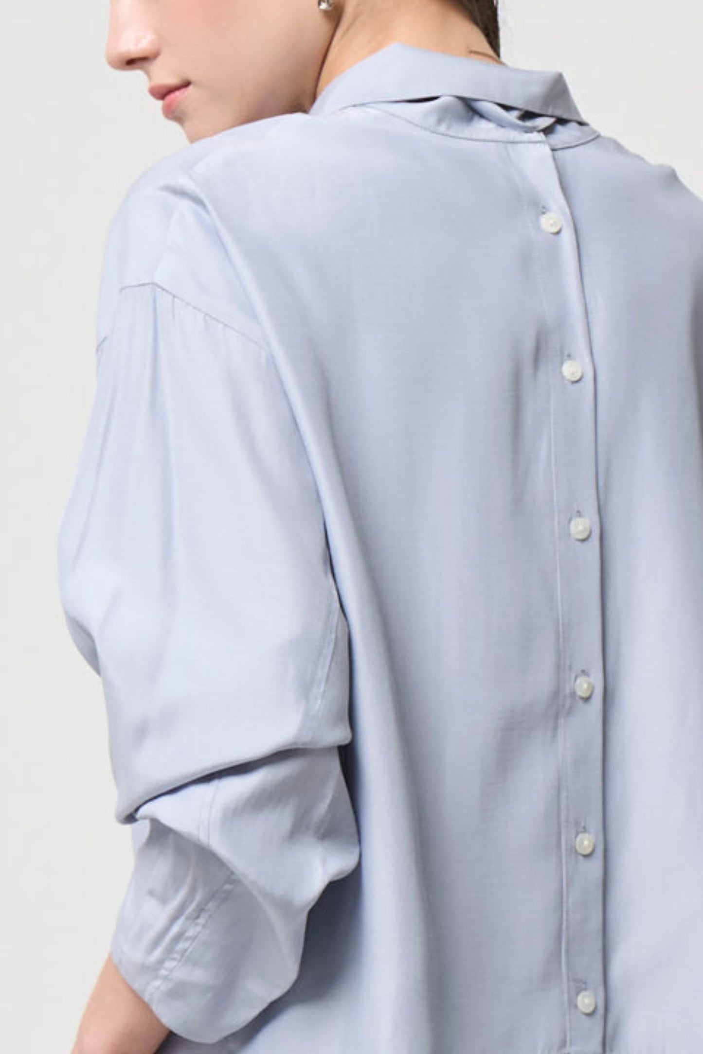 Ribbon Blouse - ICE GRAY