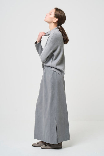 Bottle neck Knit - GRAY