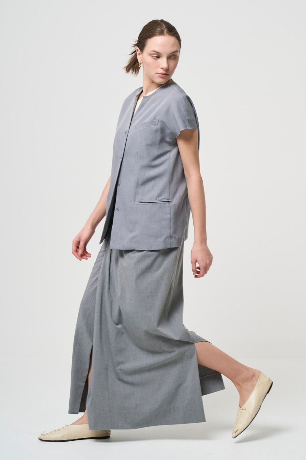 Odd Long Skirt - GRAY