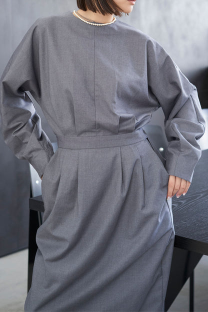 Rhombus Cocoon One piece - GRAY