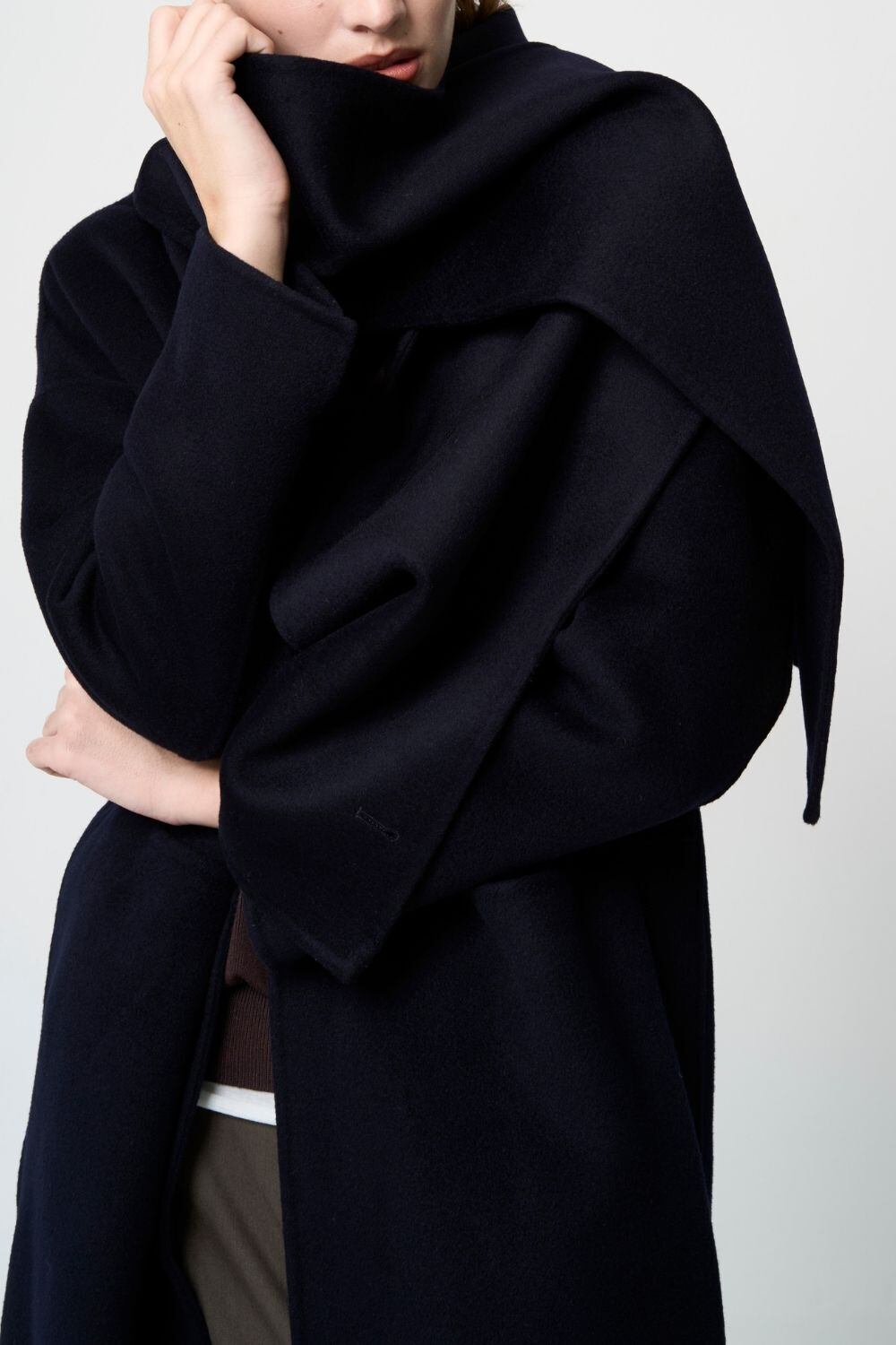 Wool River Tailored Coat - Dark Navy