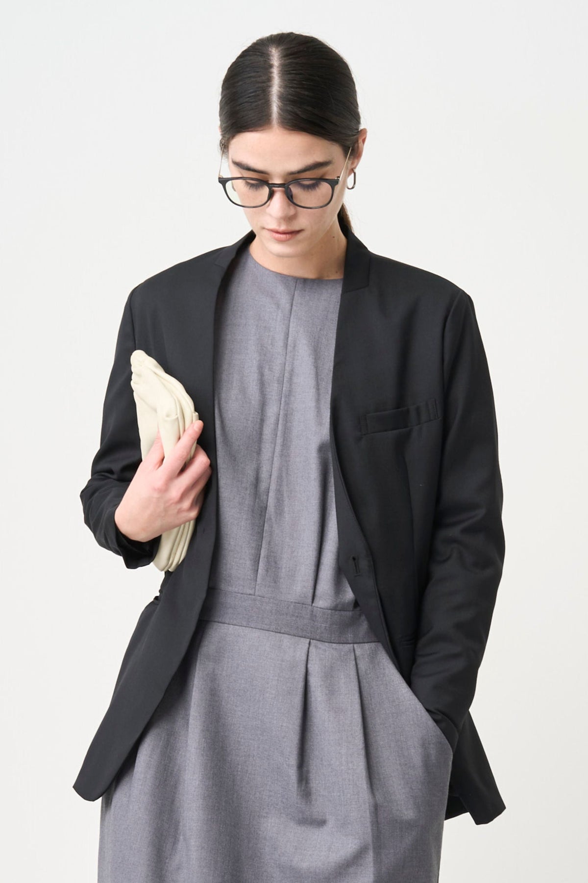 Mood Jacket No-Collar - BLACK
