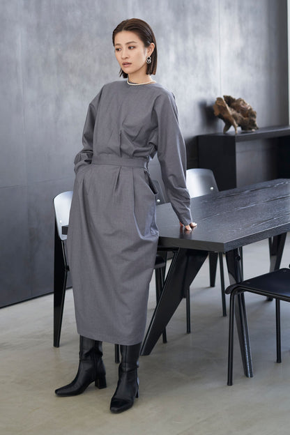 Rhombus Cocoon One piece - GRAY