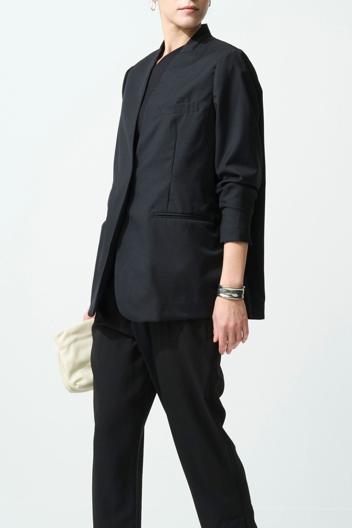 Mood Jacket No-Collar - BLACK