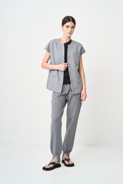 Short Sleeves Shirts Jacket - GRAY