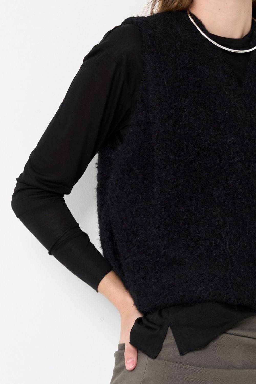 2way Boa Gilet - BLACK