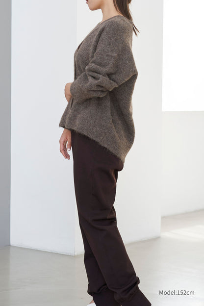Shaggy Cardigan - GRAY