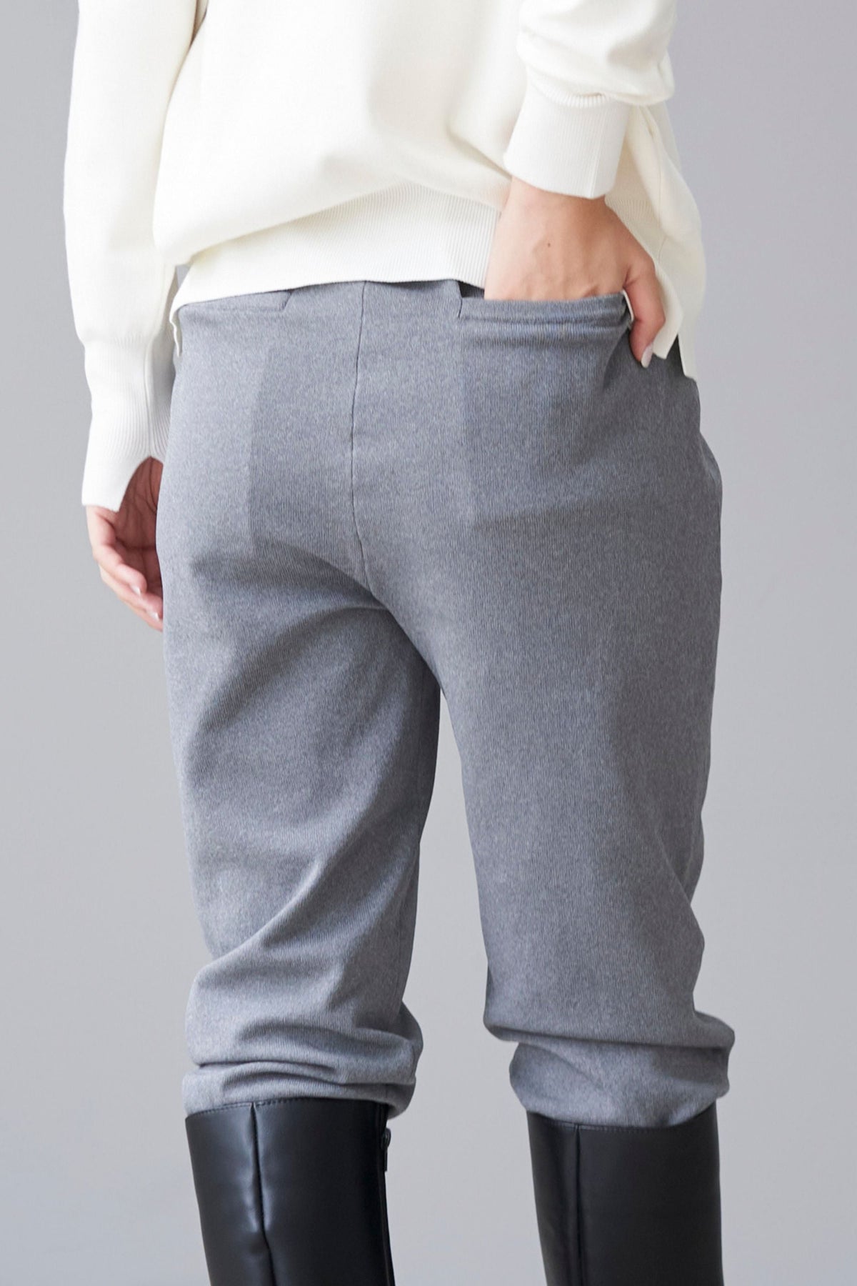 Center Press Jogger Pants - GRAY