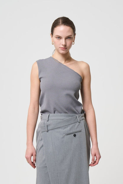 Minimal Shoulder Cutsew - GRAY