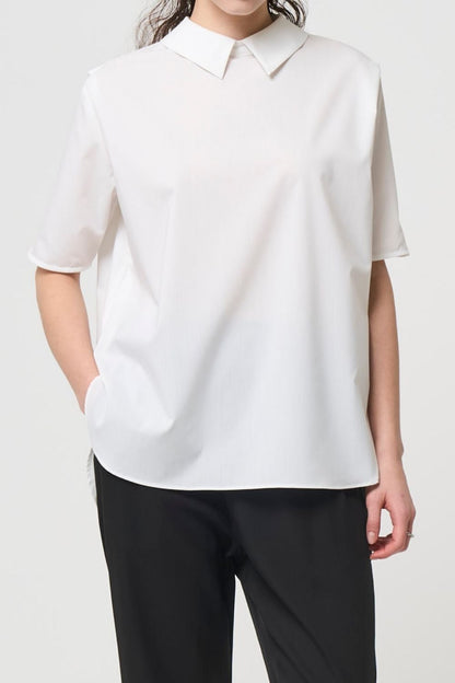 2way Collar Blouse - WHITE