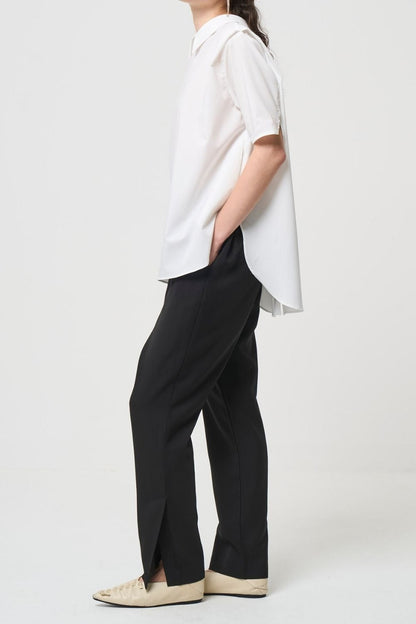 2way Collar Blouse - WHITE