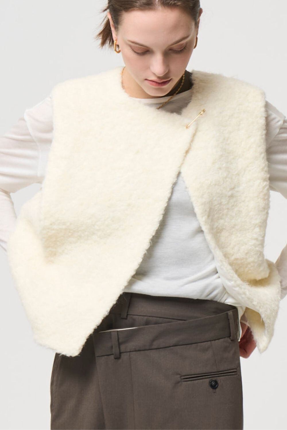 2way Boa Gilet - WHITE