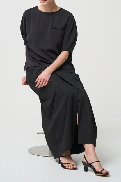 Odd Long Skirt - BLACK