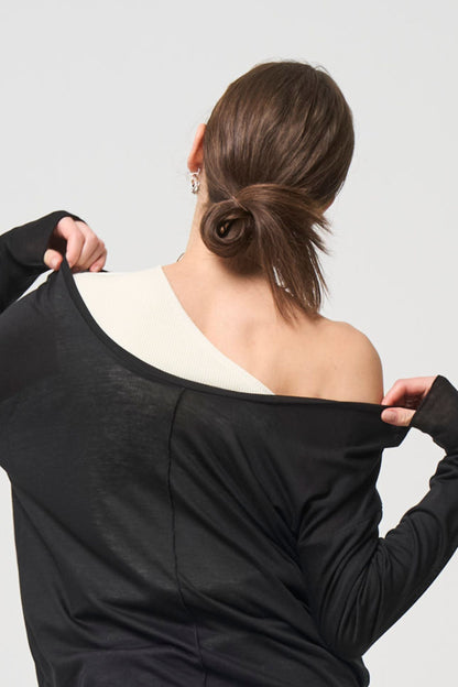 再入荷 Minimal Shoulder Cutsew - OFF WHITE