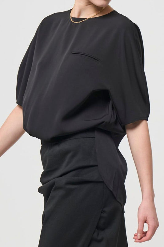 Short Sleeves TOPS - BLACK