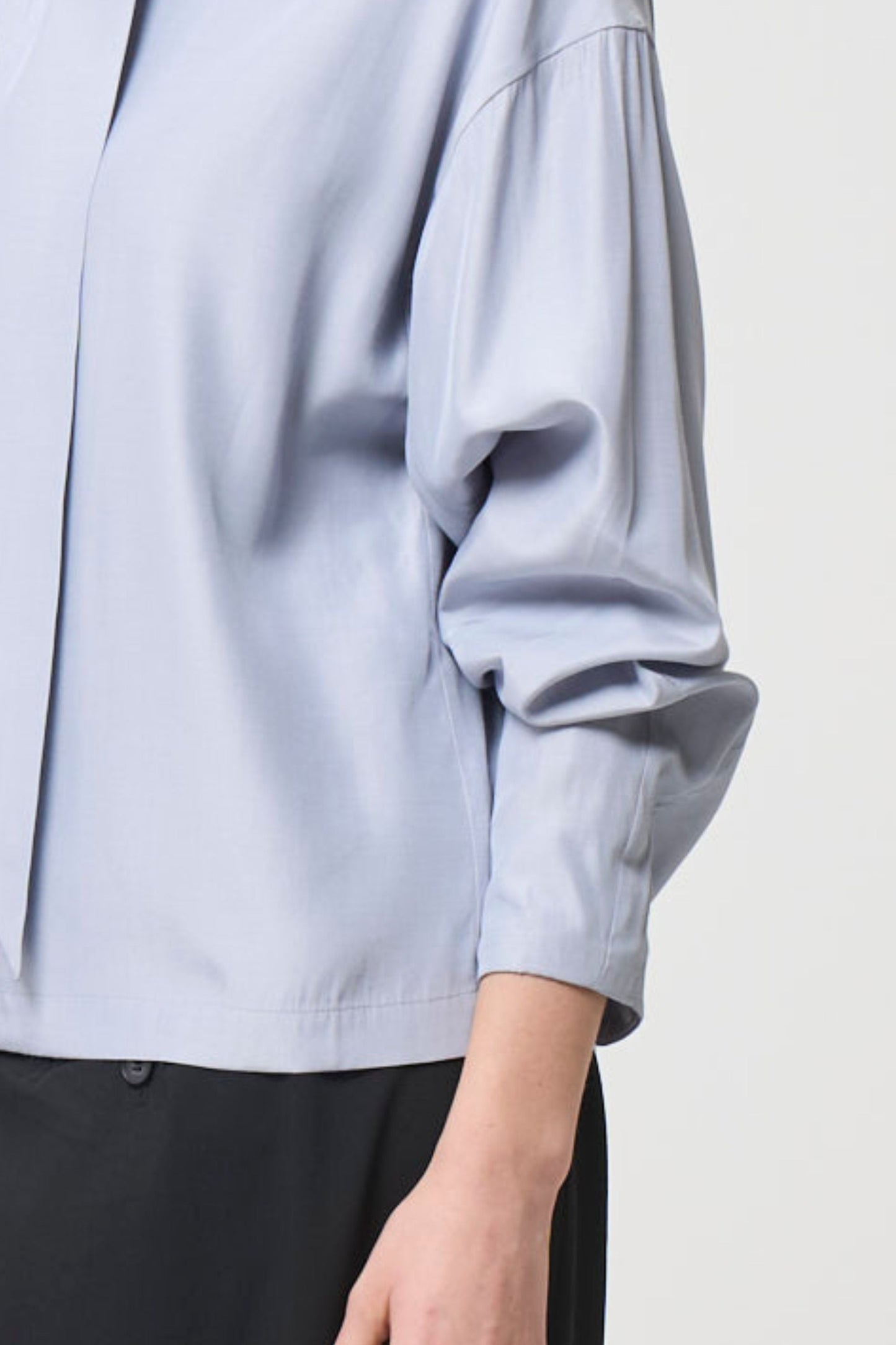 Ribbon Blouse - ICE GRAY