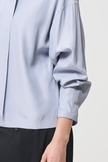 Ribbon Blouse - ICE GRAY