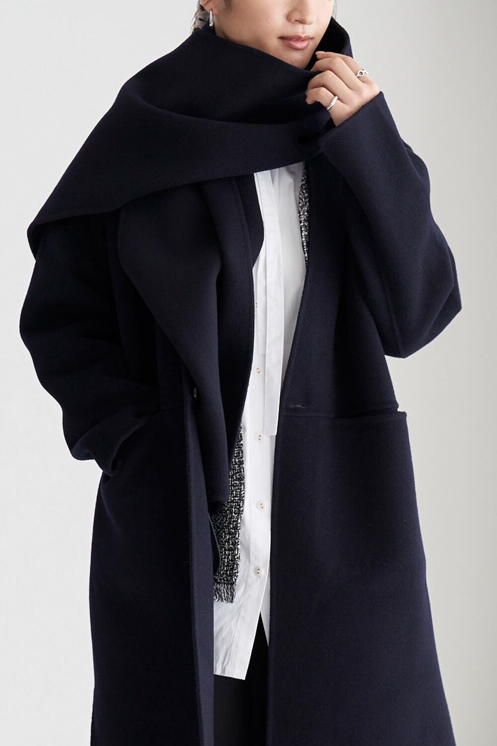 Wool River Tailored Coat - Dark Navy