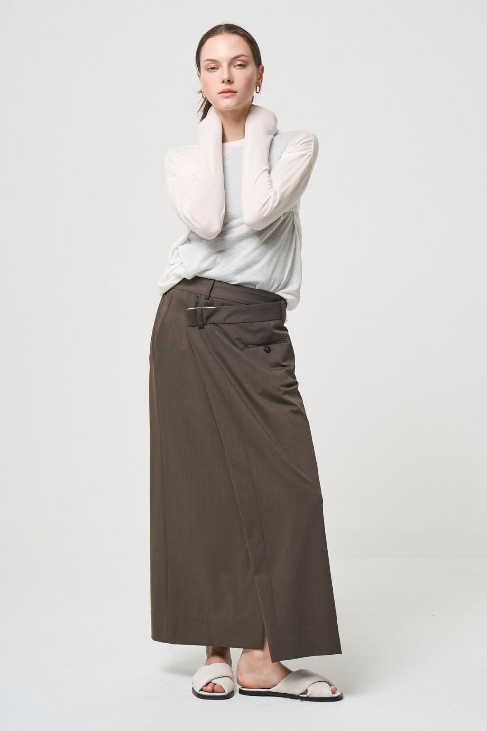 Odd Long Skirt - BROWN