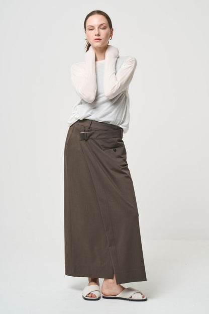 Odd Long Skirt - BROWN