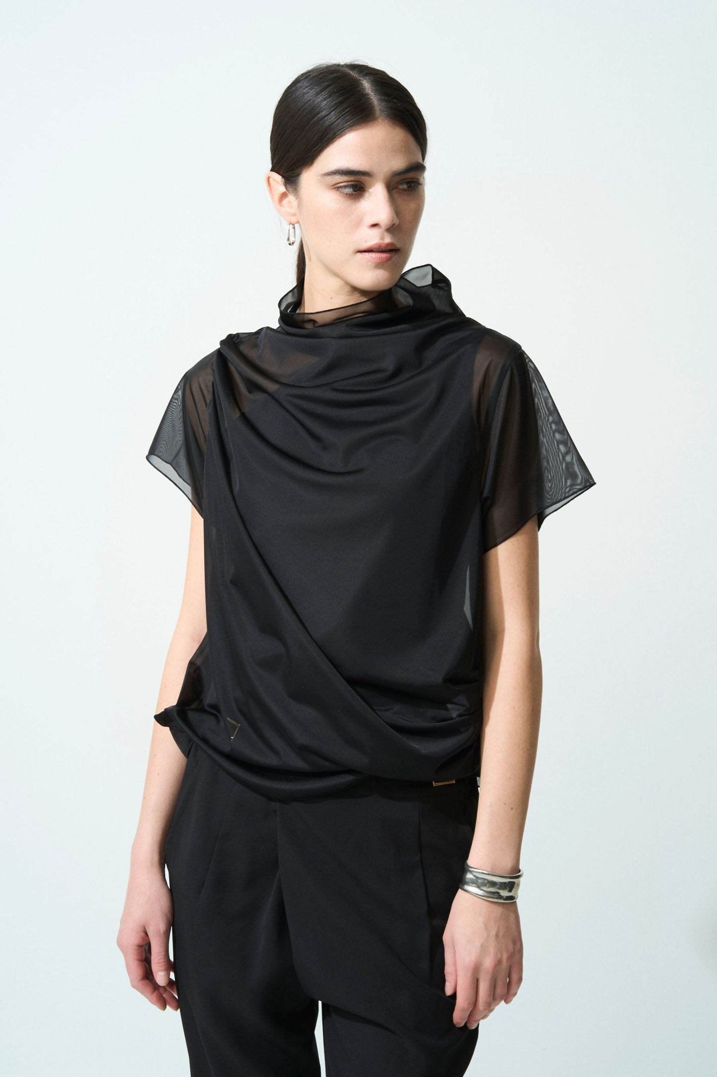 River Sheer Tops - BLACK