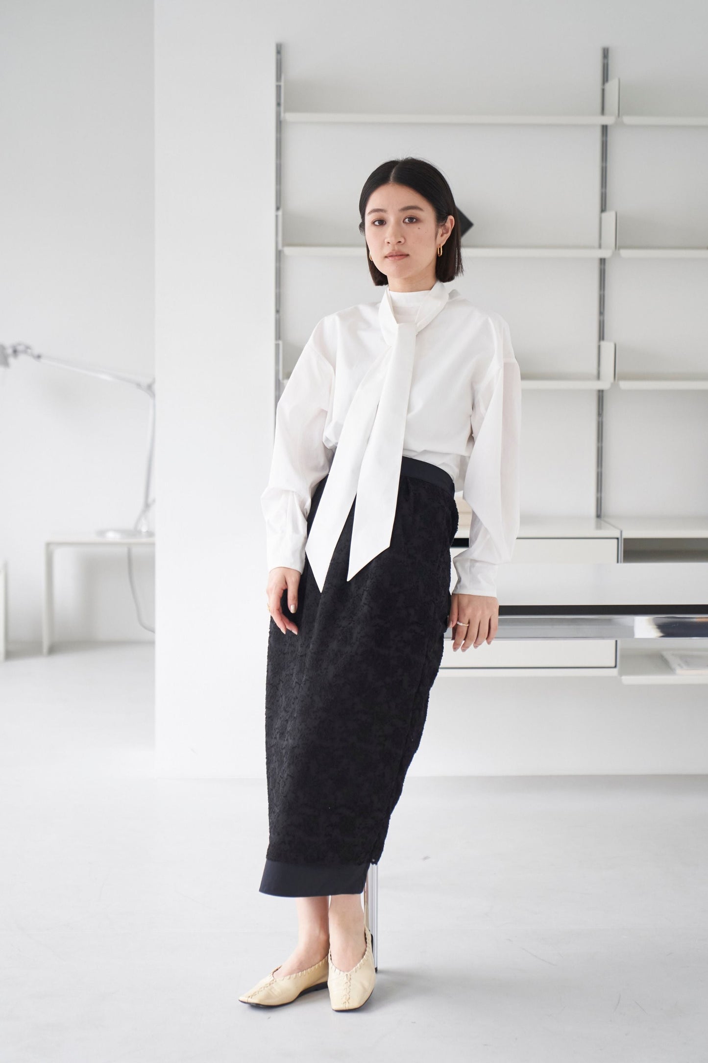 Ribbon Blouse - WHITE