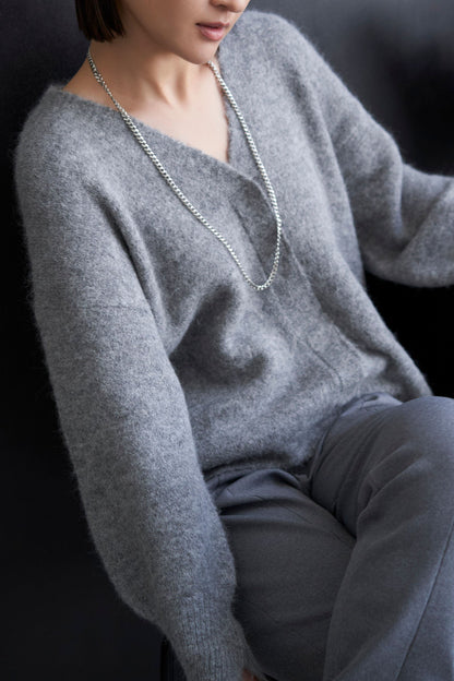 Shaggy Cardigan - GRAY