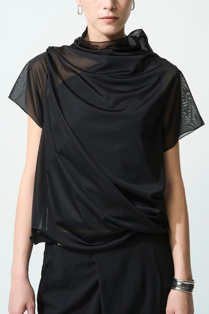 River Sheer Tops - BLACK