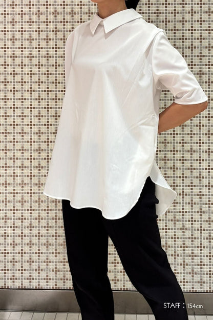 2way Collar Blouse - NAVY