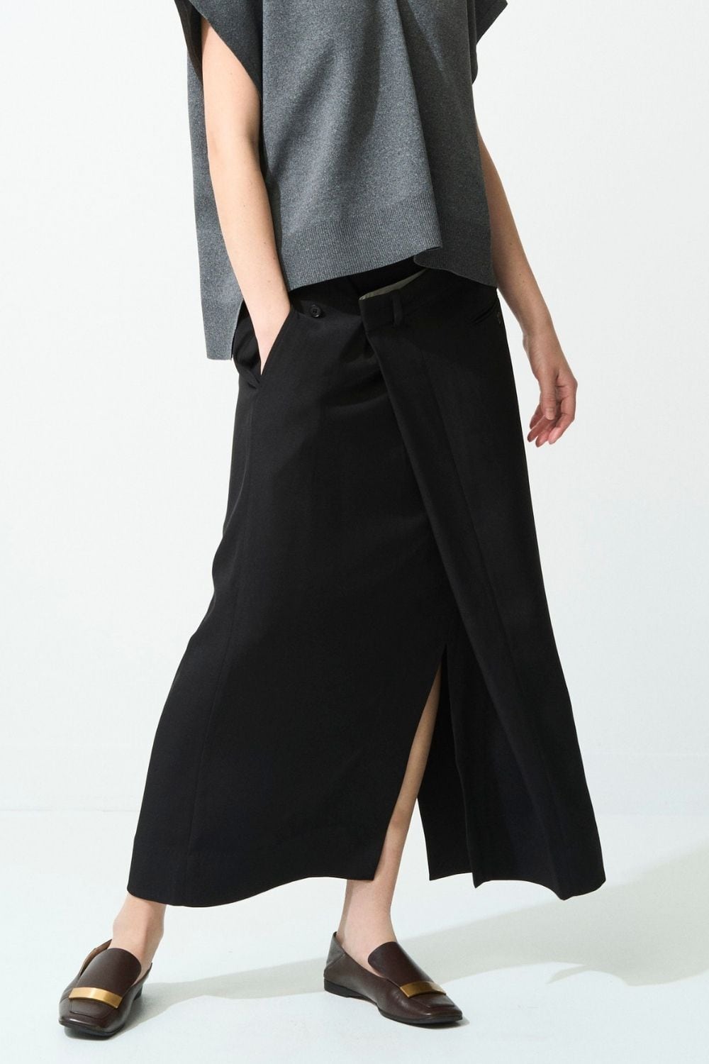 Odd Long Skirt - BLACK